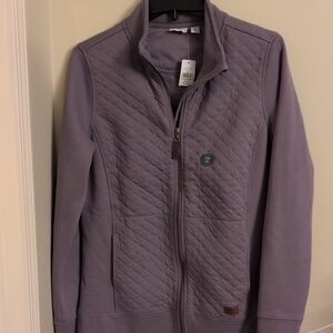 L.L. Bean Purple Full Zip Quilted Sweatshirt NWT
